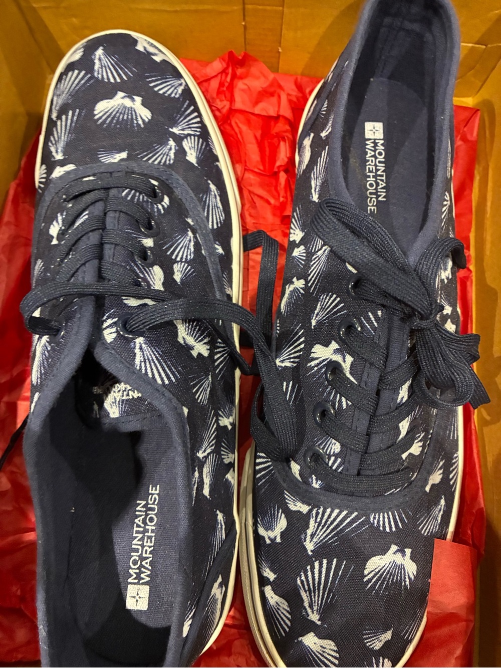 Mountain Warehouse Navy Canvas Sneakers with White Shell Print
